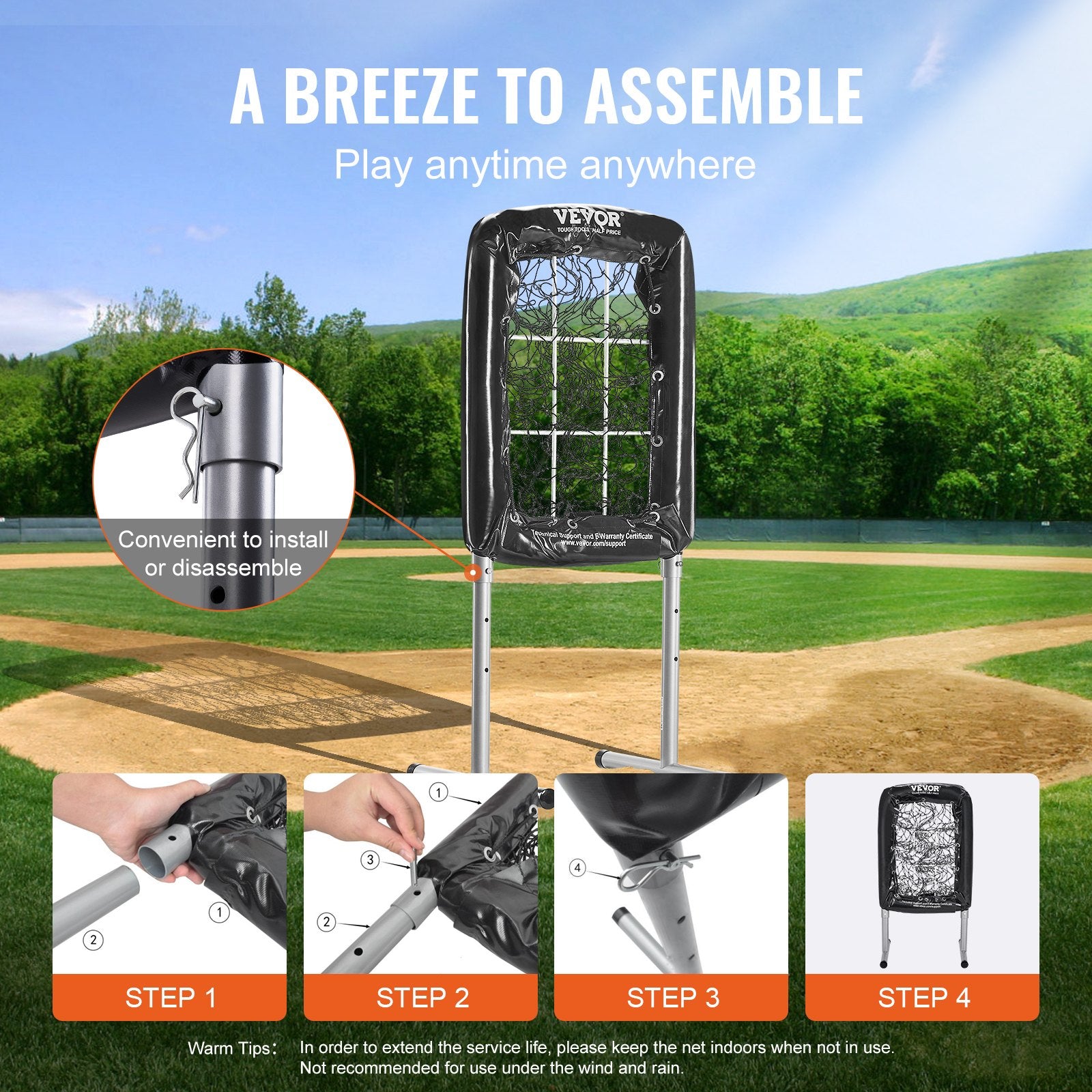 9 Hole Baseball Softball Pitching Net 9 Pocket Hitting Practice 21"x29" V952-DXGBQTQW20305NNUEV0