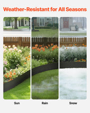 Steel Landscape Edging, 4 Packs 40 x 6 in Rust-Resistant Metal Landscape Edging, Bendable Garden Edging V952-DXGJSPZ4PCS4ABKUJV0