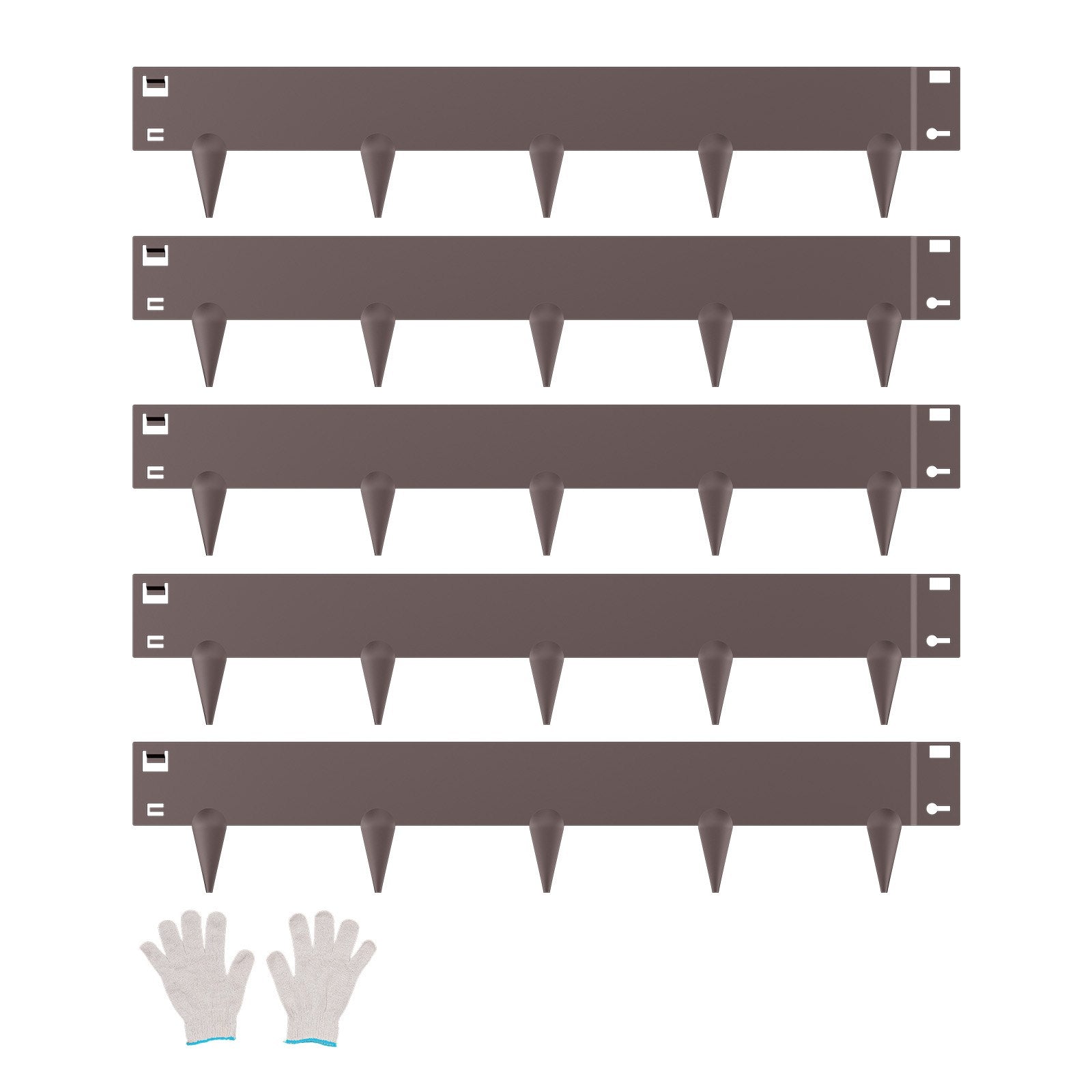 Steel Landscape Edging, 5 Packs 990 x 181 mm Rust-Resistant Metal Landscape Edging, Bendable Garden Edging V952-DXGJSPZ5PCS39ATCXV0