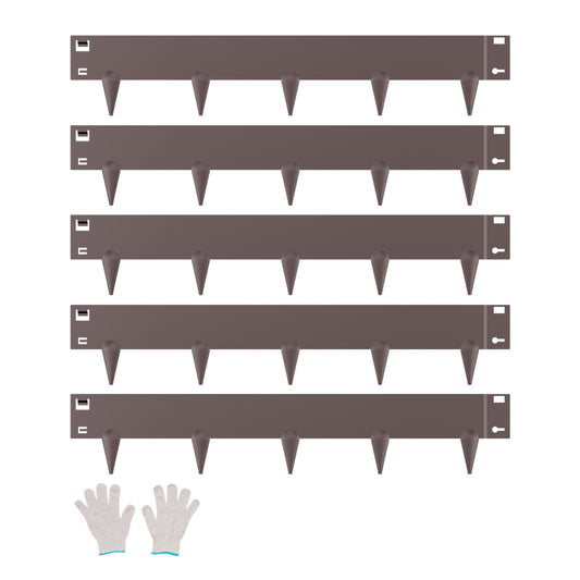 Steel Landscape Edging, 5 Packs 990 x 181 mm Rust-Resistant Metal Landscape Edging, Bendable Garden Edging V952-DXGJSPZ5PCS39ATCXV0