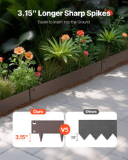 Steel Landscape Edging, 5 Packs 990 x 181 mm Rust-Resistant Metal Landscape Edging, Bendable Garden Edging V952-DXGJSPZ5PCS39ATCXV0