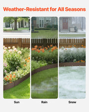 Steel Landscape Edging, 5 Packs 990 x 181 mm Rust-Resistant Metal Landscape Edging, Bendable Garden Edging V952-DXGJSPZ5PCS39ATCXV0