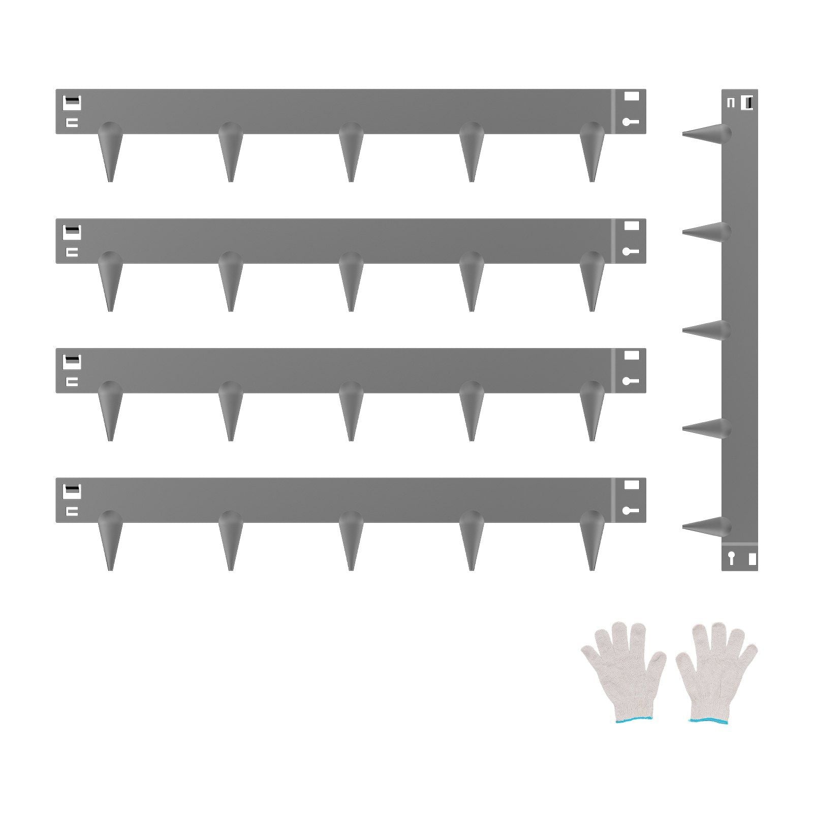 Steel Landscape Edging, 5 Packs 990 x 156 mm Rust-Resistant Metal Landscape Edging, Bendable Garden Edging V952-DXGJSPZ5PCS3COSP7V0