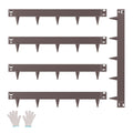 Steel Landscape Edging, 5 Packs 990 x 156 mm Rust-Resistant Metal Landscape Edging, Bendable Garden Edging V952-DXGJSPZ5PCS3ME5E9V0