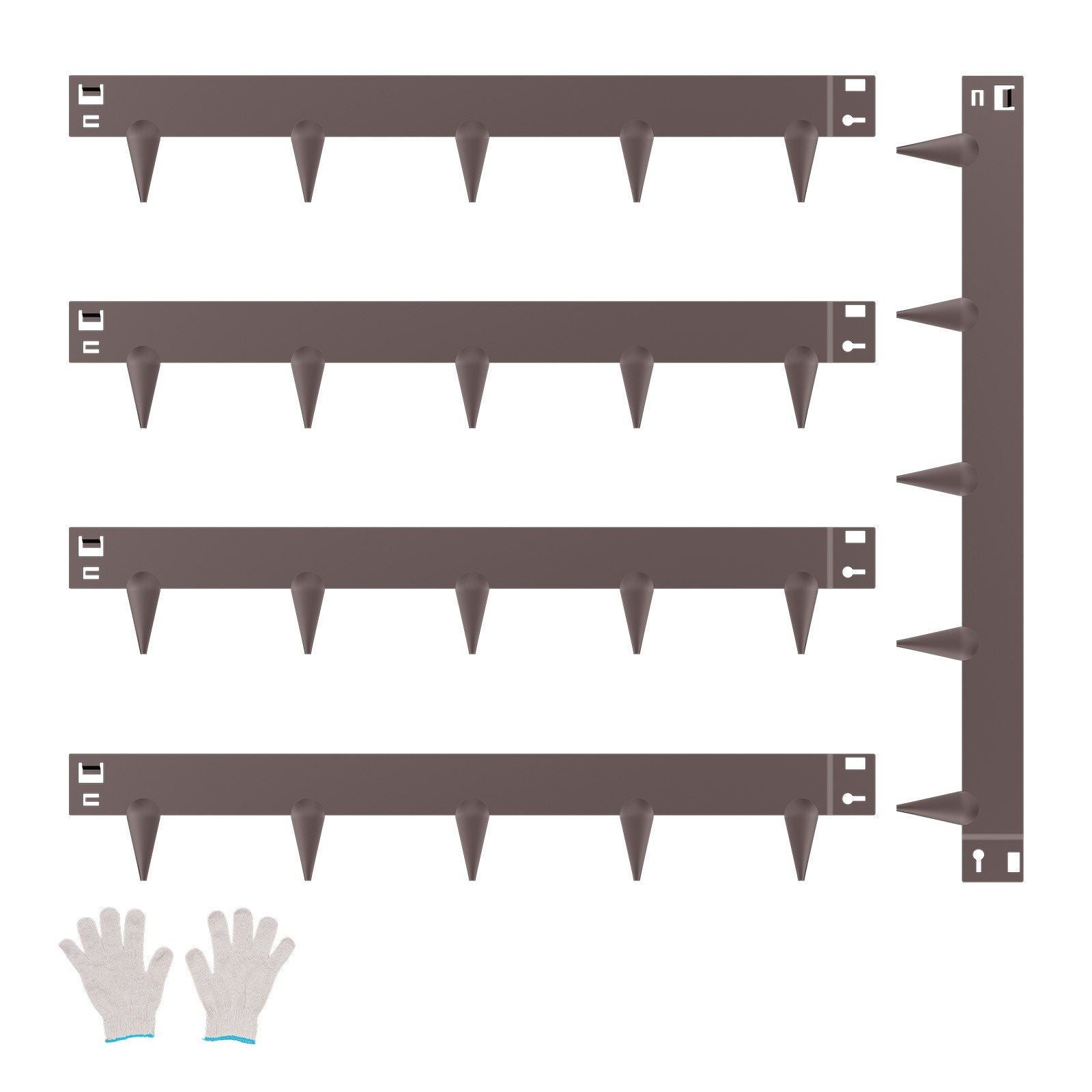 Steel Landscape Edging, 5 Packs 990 x 156 mm Rust-Resistant Metal Landscape Edging, Bendable Garden Edging V952-DXGJSPZ5PCS3ME5E9V0