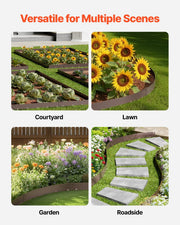 Steel Landscape Edging, 5 Packs 990 x 156 mm Rust-Resistant Metal Landscape Edging, Bendable Garden Edging V952-DXGJSPZ5PCS3ME5E9V0