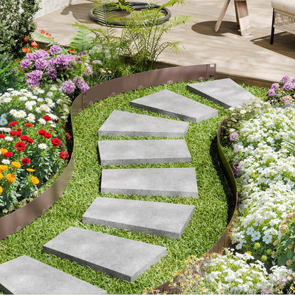 Steel Landscape Edging, 5 Packs 990 x 156 mm Rust-Resistant Metal Landscape Edging, Bendable Garden Edging V952-DXGJSPZ5PCS3ME5E9V0