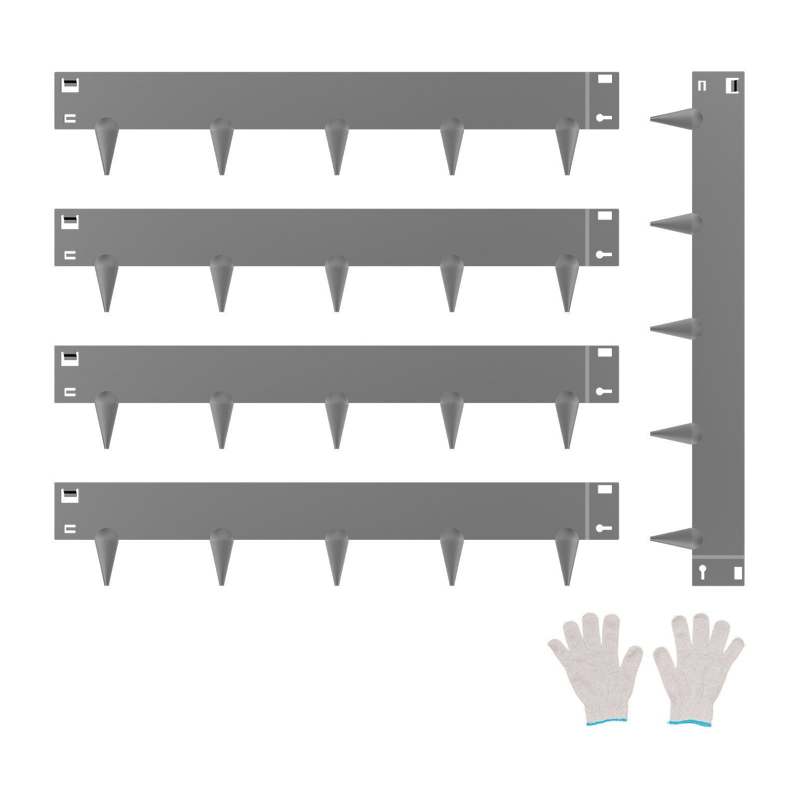 Steel Landscape Edging, 5 Packs 990 x 181 mm Rust-Resistant Metal Landscape Edging, Bendable Garden Edging V952-DXGJSPZ5PCS3VX1HEV0
