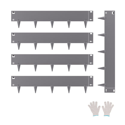 Steel Landscape Edging, 5 Packs 990 x 207 mm Rust-Resistant Metal Landscape Edging, Bendable Garden Edging V952-DXGJSPZ5PCS3XI96GV0
