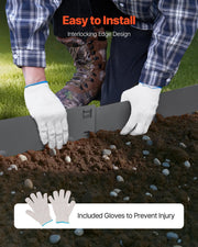 Steel Landscape Edging, 5 Packs 990 x 207 mm Rust-Resistant Metal Landscape Edging, Bendable Garden Edging V952-DXGJSPZ5PCS3XI96GV0