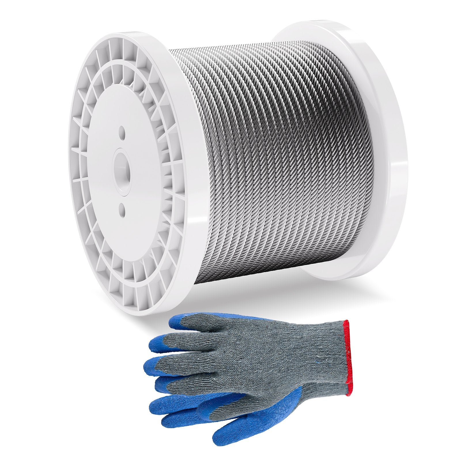 Carbon Steel Cable 6.35 mm 7 x 19 Steel Wire Rope 76.2 m Cable Railing V952-DXGSSDXQT14I95RCZV0