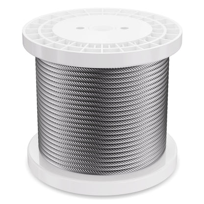 Carbon Steel Cable 6.35 mm 7 x 19 Steel Wire Rope 76.2 m Cable Railing V952-DXGSSDXQT14I95RCZV0