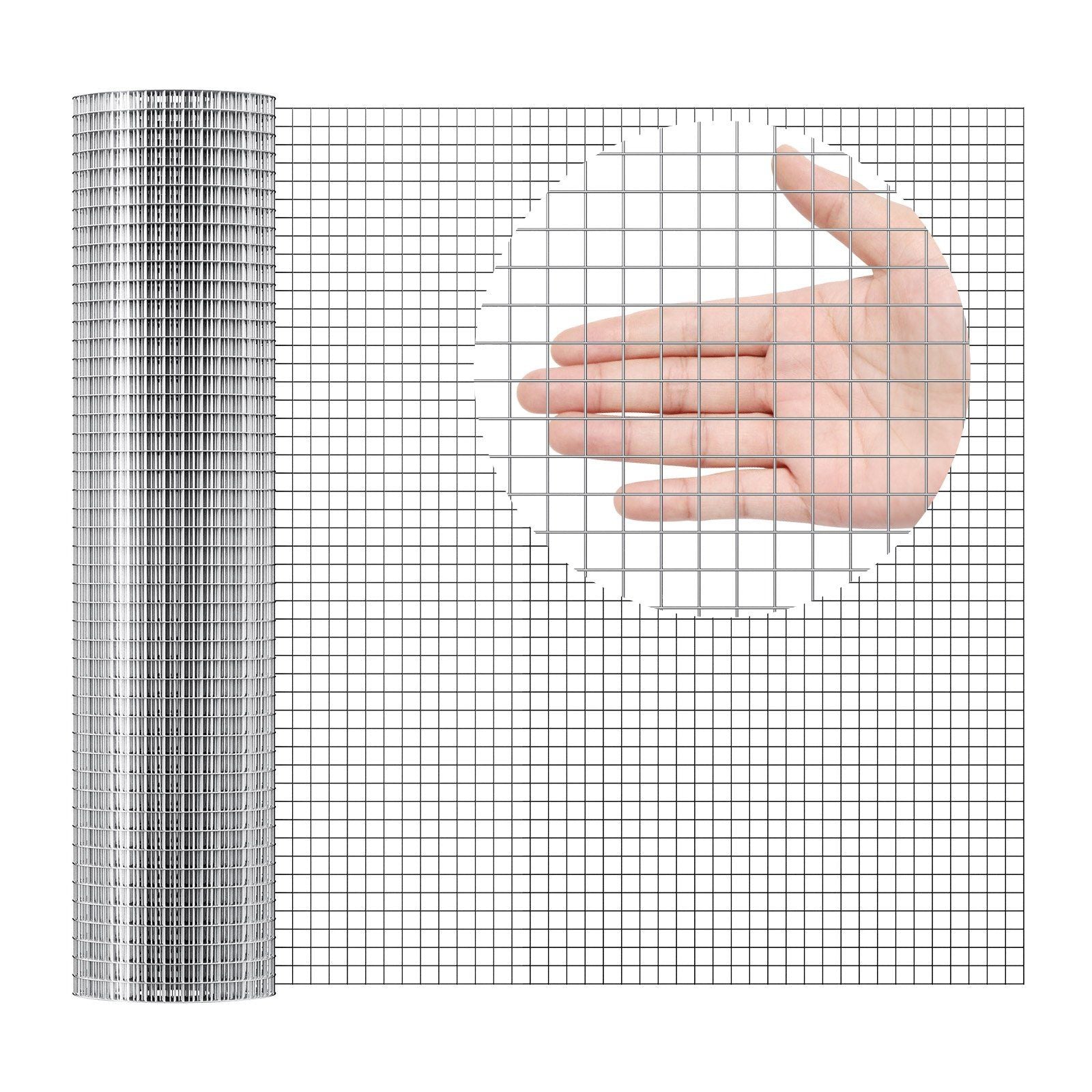Hardware Cloth, 12.7mm 610mmx7.62m 19 Gauge, Hot Dipped Galvanized Wire Mesh Roll, Chicken Wire Fencing, Wire V952-DXGSWL24IN25CF4GSV0