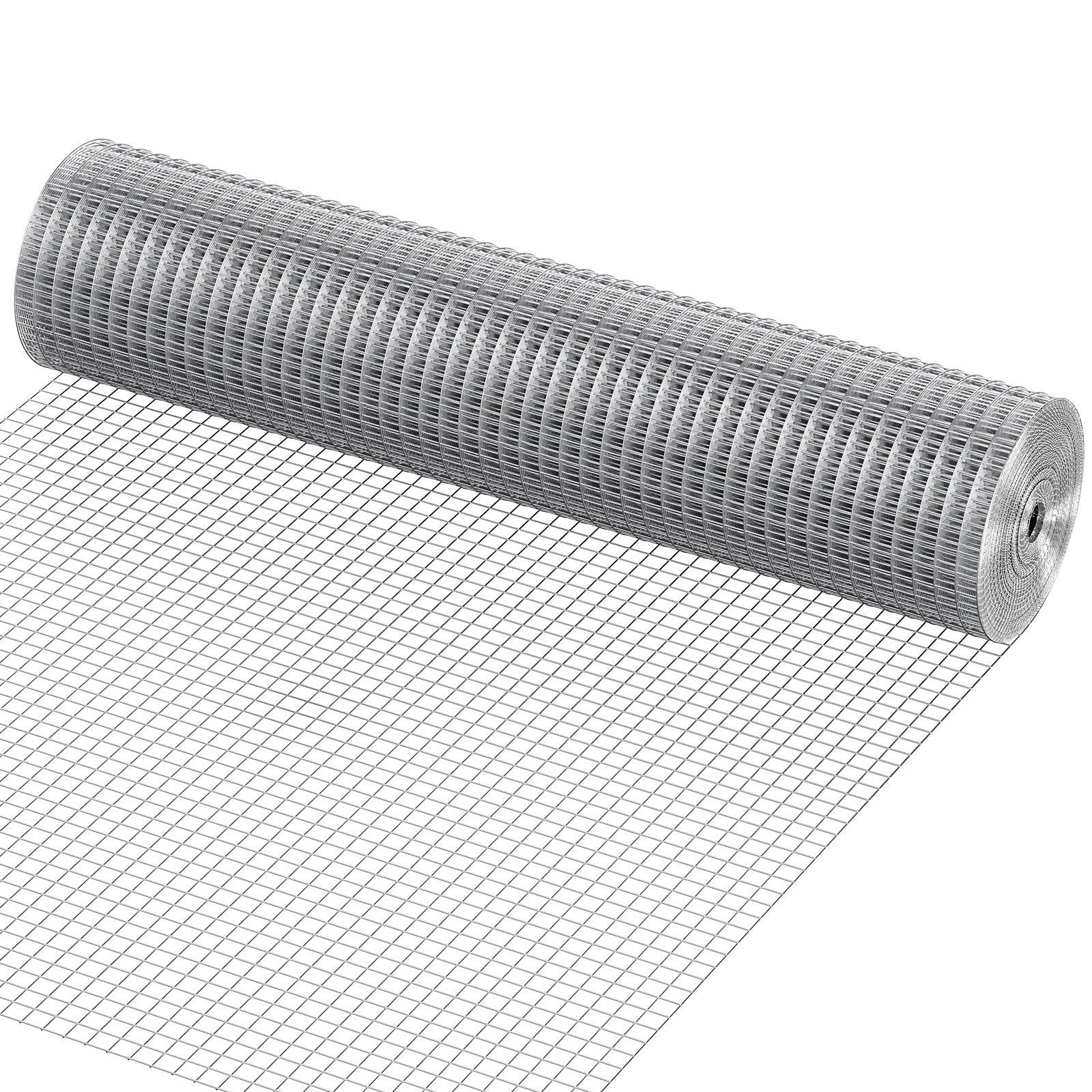 Hardware Cloth, 12.7mm 610mmx7.62m 19 Gauge, Hot Dipped Galvanized Wire Mesh Roll, Chicken Wire Fencing, Wire V952-DXGSWL24IN25CF4GSV0