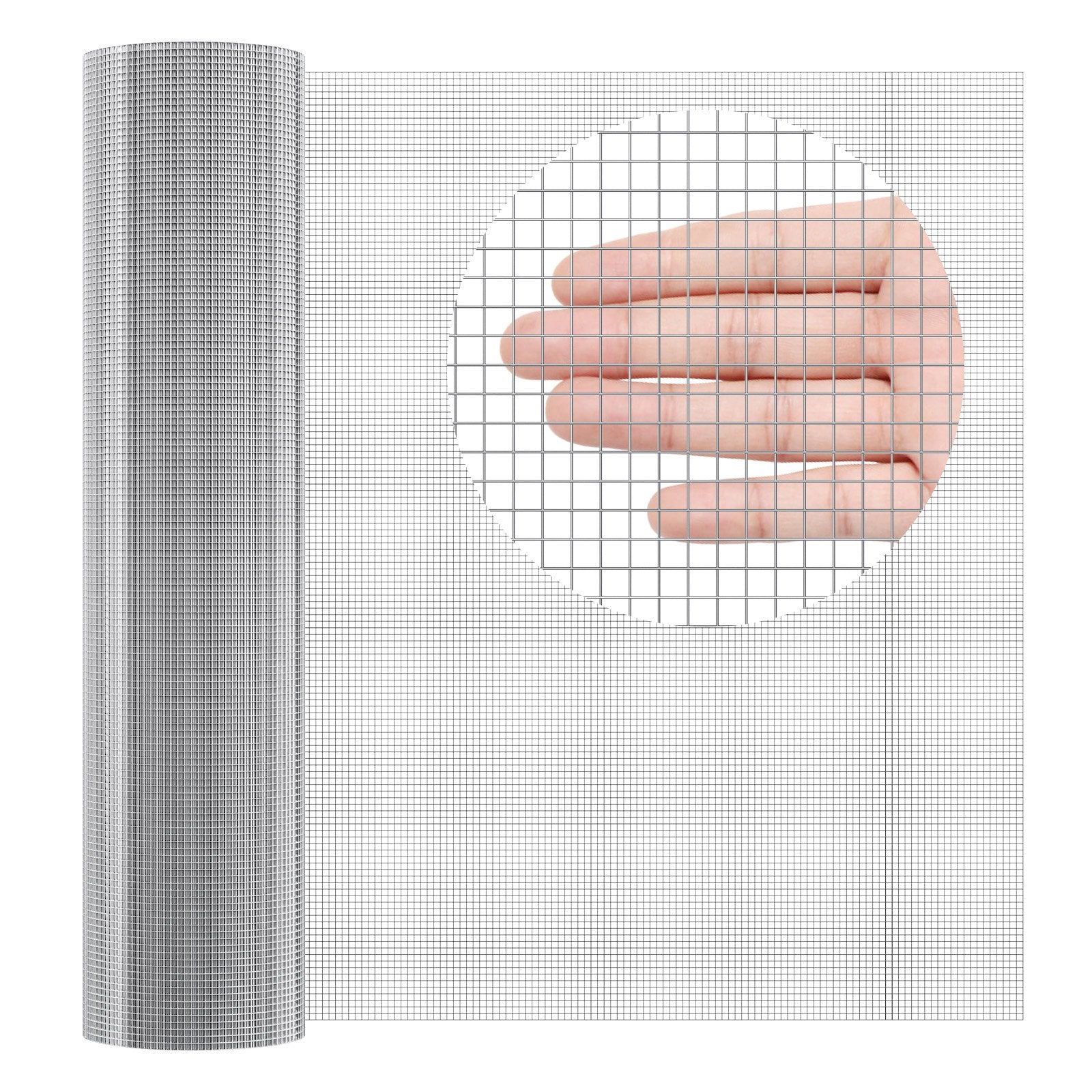 Hardware Cloth, 1/4 inch 36in x 100 ft 23 Gauge, Hot Dipped Galvanized Wire Mesh Roll, Chicken Wire Fencing, V952-DXGSWL36IN10L6KS7V0