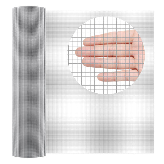 Hardware Cloth, 1/4 inch 36in x 100 ft 23 Gauge, Hot Dipped Galvanized Wire Mesh Roll, Chicken Wire Fencing, V952-DXGSWL36IN10L6KS7V0