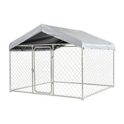 Outdoor Dog Kennel, 2 x 2 x 1.6 m Large Dog Kennel with Secure Lock, Outside Dogs Enclosures with V952-DXHWQSYS6565NAQH5002V0