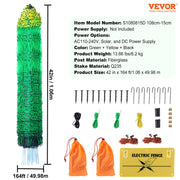 Electric Fence Netting, 1.06 x 49.98 m, PE Net Fencing with Posts & Double-Spiked Stakes, Utility Portable V952-DXJCWLW42IN1LYCCLV9