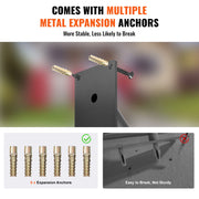 Handrails for Outdoor Steps, 18.9" Length 1.3"Pipe Wall Mount Safety Railings for 1-2 Steps, Stair Handrail V952-DXSBSHS189INS1J6YV0