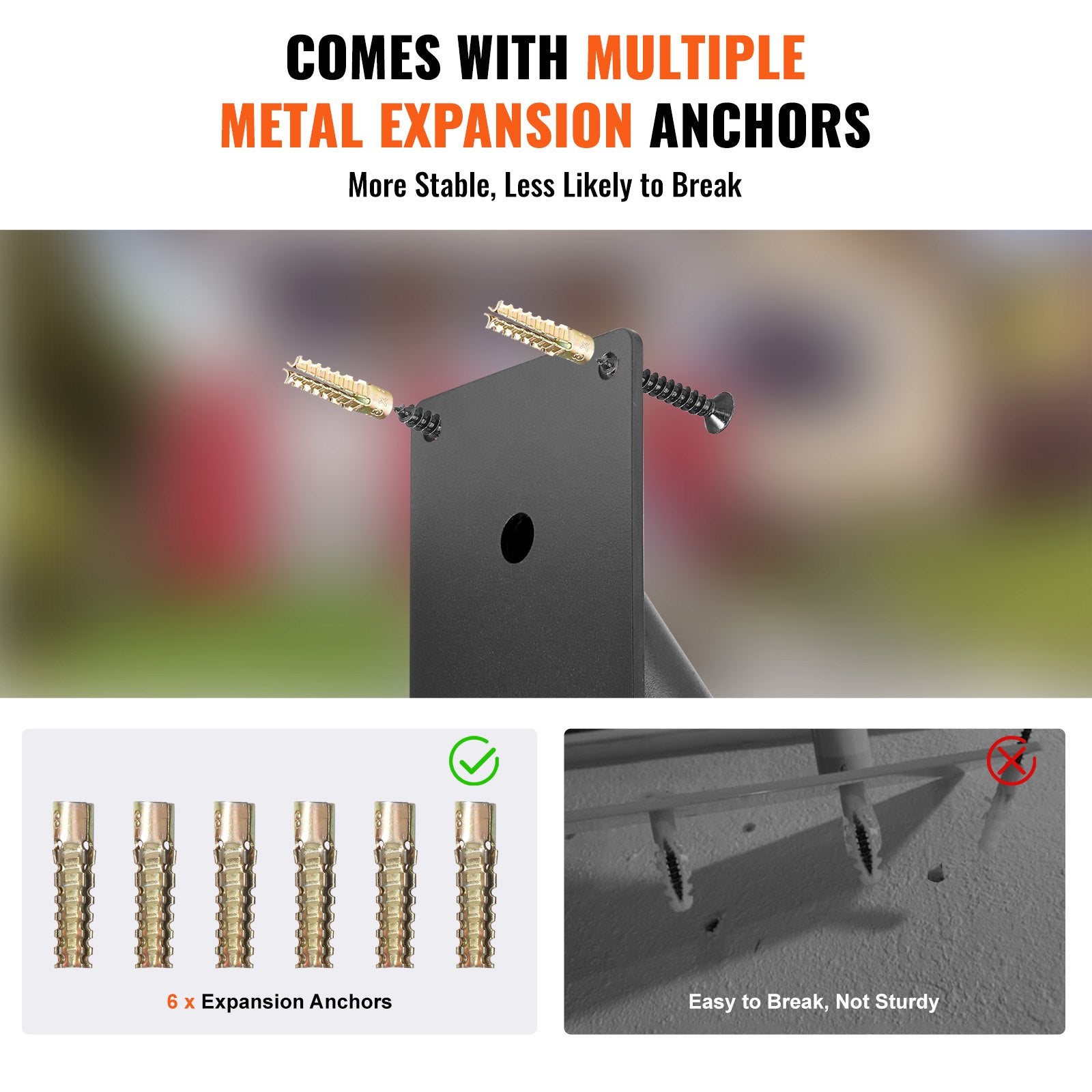 Handrails for Outdoor Steps, 18.9" Length 1.3"Pipe Wall Mount Safety Railings for 1-2 Steps, Stair Handrail V952-DXSBSHS189INS1J6YV0