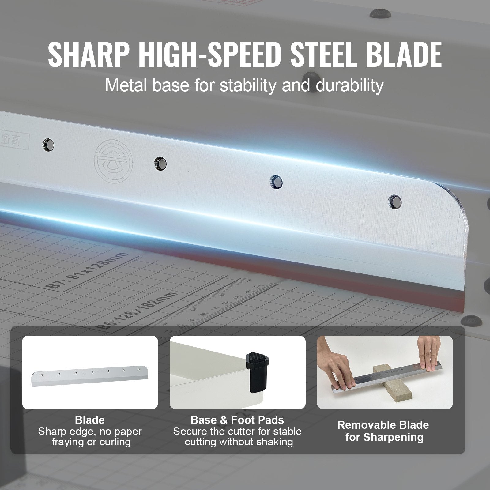 Heavy Duty Paper Cutter, 304.8 mm Industrial Commercial Guillotine Paper Cutter for A4 Paper, 400 Sheet V952-DXSDDTTSQZJH25AJWV0