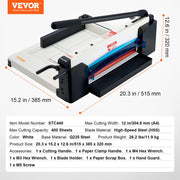 Heavy Duty Paper Cutter, 304.8 mm Industrial Commercial Guillotine Paper Cutter for A4 Paper, 400 Sheet V952-DXSDDTTSQZJH25AJWV0