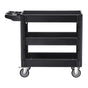 Utility Service Cart, 550 LBS Laod Capacity, 3 Shelf Heavy Duty Plastic Rolling Utility Cart with 360 degrees V952-DXSLSYTCDXCX3K5H9V0