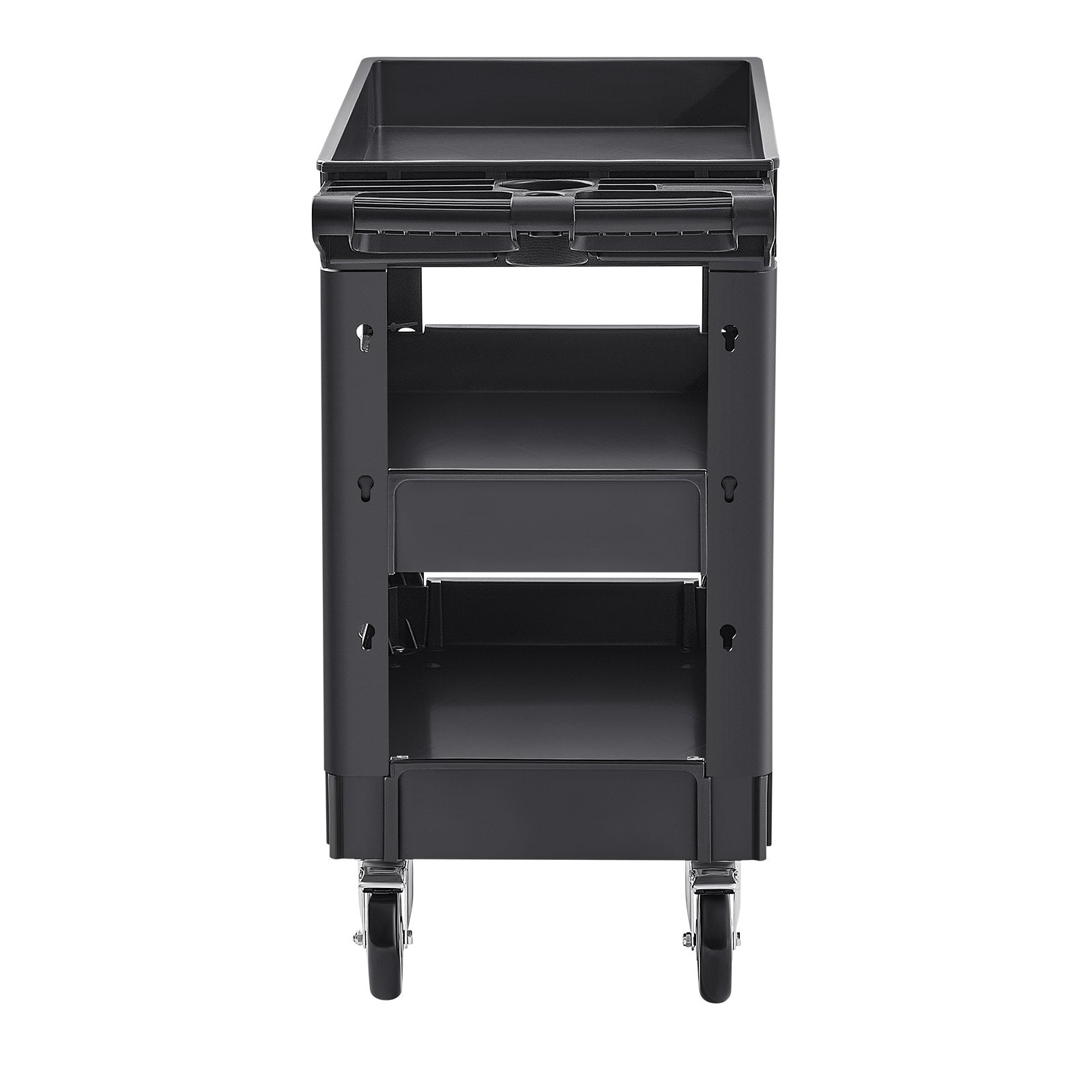 Utility Service Cart, 550 LBS Laod Capacity, 3 Shelf Heavy Duty Plastic Rolling Utility Cart with 360 degrees V952-DXSLSYTCDXCX3K5H9V0
