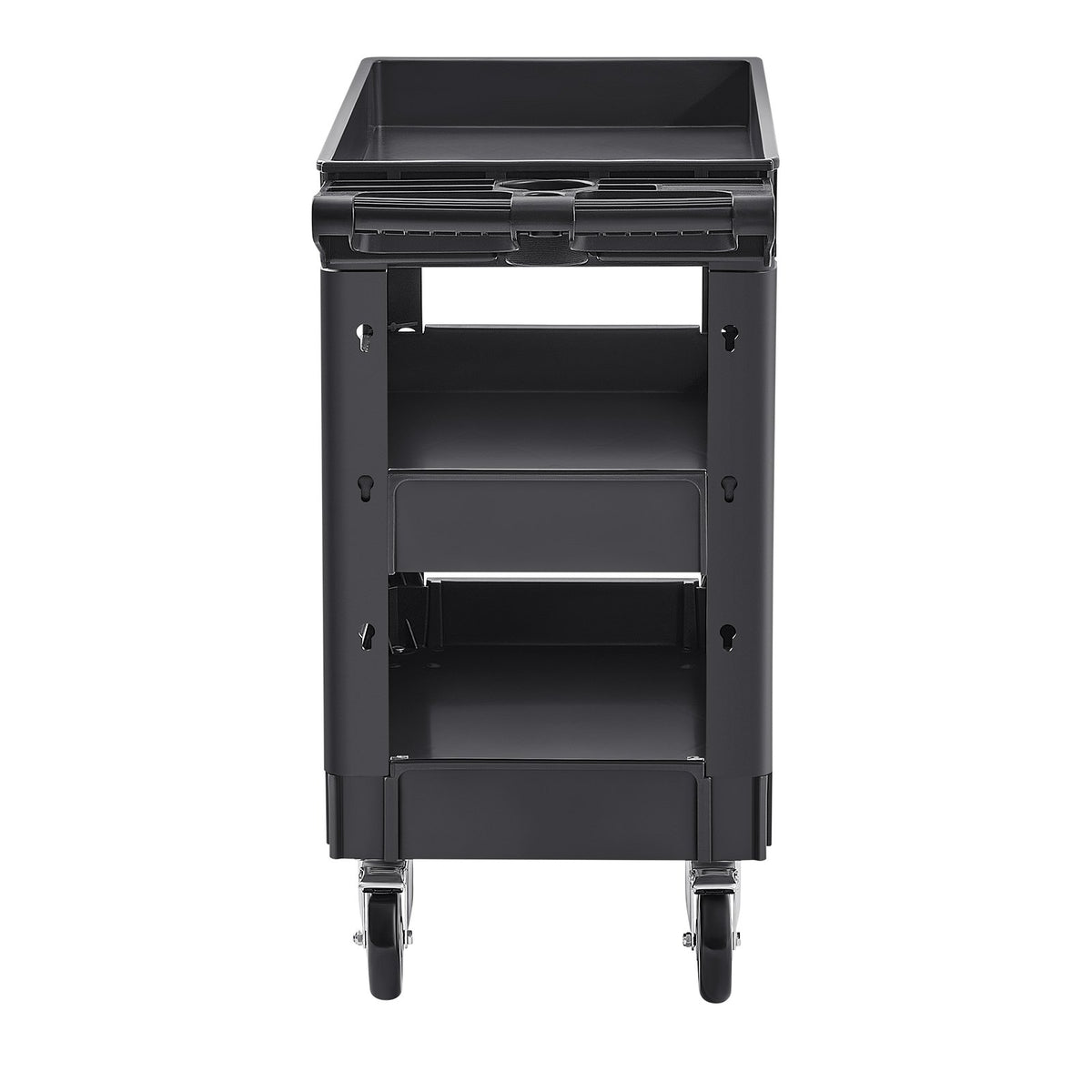 Utility Service Cart, 550 LBS Laod Capacity, 3 Shelf Heavy Duty Plastic Rolling Utility Cart with 360 degrees V952-DXSLSYTCDXCX3K5H9V0
