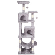 Cat Tree 160 cm Cat Tower with 2 Cat Condos Scratching Post Light Grey V952-DXSMS7C2FQH0PX1IIV0