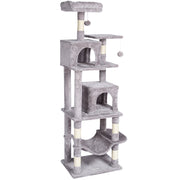 Cat Tree 160 cm Cat Tower with 2 Cat Condos Scratching Post Light Grey V952-DXSMS7C2FQH0PX1IIV0