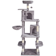 Cat Tree 174 cm Cat Tower with Cat Condos Sisal Scratching Post Light Grey V952-DXSMS8C2FQH03S5QHV0