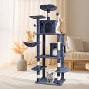 Cat Tree 174 cm Cat Tower with Cat Condos Sisal Scratching Post Dark Grey V952-DXSMS8C2FSH0S4J5KV0