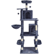 Cat Tree 174 cm Cat Tower with Cat Condos Sisal Scratching Post Dark Grey V952-DXSMS8C2FSH0S4J5KV0