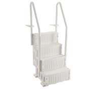 4-Step White Robust Pool Ladder of 2 Handrails for 1219.2-1371.6 mm Pools V952-DXYCTLTSFSSLMT8OVV0