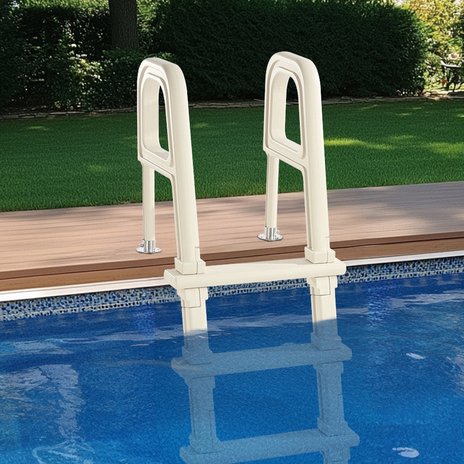 5-Step Inclined Robust Pool Ladder of 2 Handrails for 1219.2-1371.6mm Pool V952-DXYCTTBGGSLBDVP4TV0