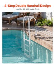 Thickened 4-Step Pool Ladder of Double Handrails for 1219.2-1371.6mm Pool V952-DXYCTTBGGSLBVYRNQV0