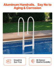 Thickened 4-Step Pool Ladder of Double Handrails for 1219.2-1371.6mm Pool V952-DXYCTTBGGSLBVYRNQV0