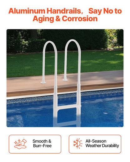 Thickened 4-Step Pool Ladder of Double Handrails for 1219.2-1371.6mm Pool V952-DXYCTTBGGSLBVYRNQV0
