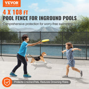 Pool Fence 4 x 108 FT Removable Pool Fences for Inground Pools Outdoor V952-DXYCWL4108FTYMRZ5V0