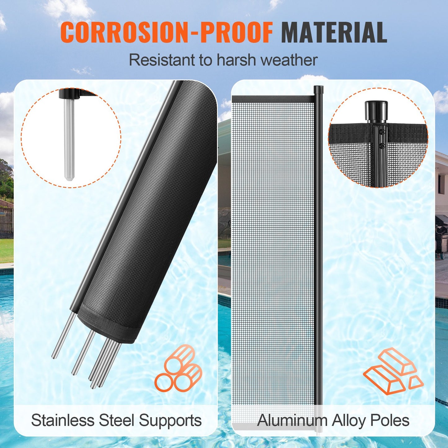 Pool Fence 4 x 108 FT Removable Pool Fences for Inground Pools Outdoor V952-DXYCWL4108FTYMRZ5V0