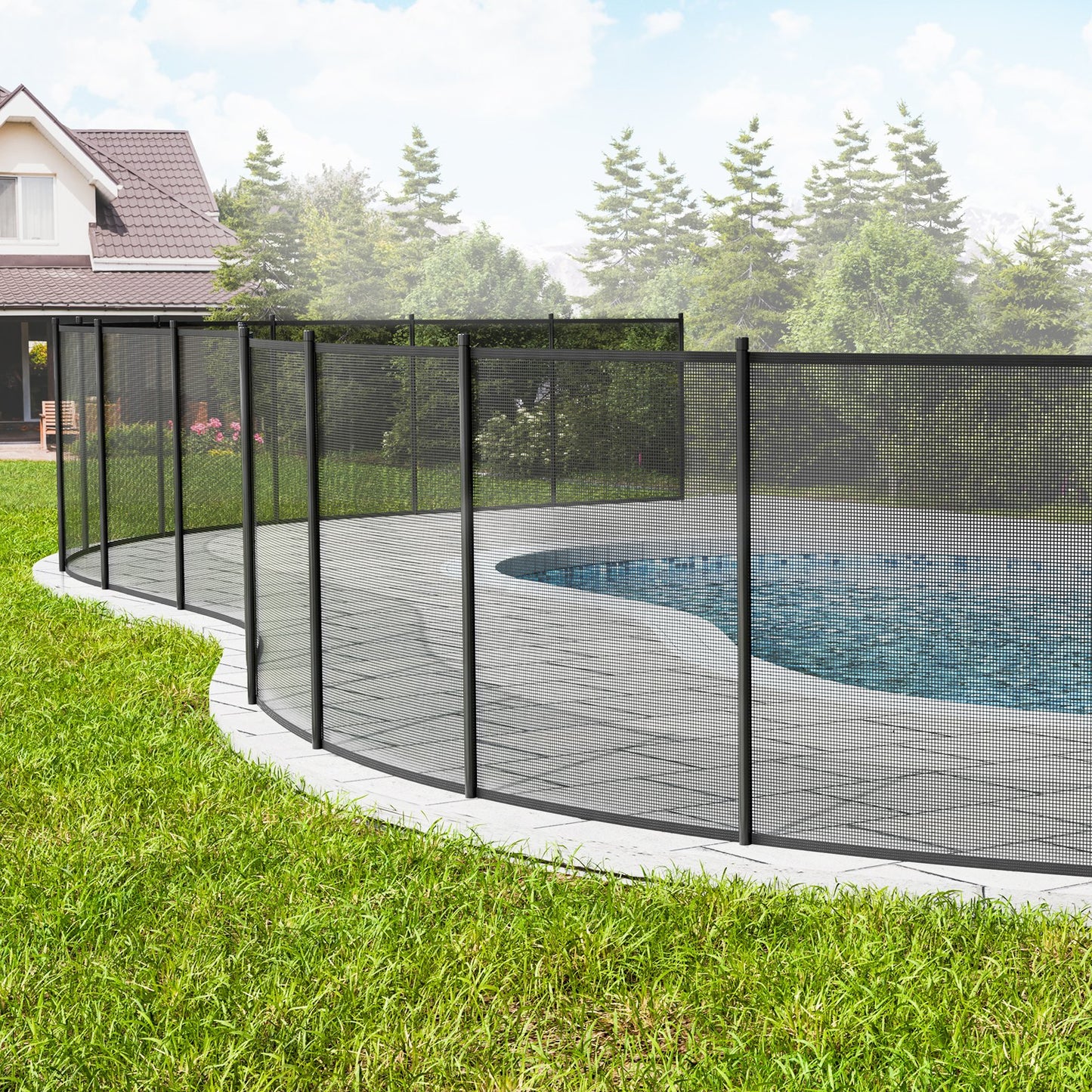 Pool Fence 4 x 108 FT Removable Pool Fences for Inground Pools Outdoor V952-DXYCWL4108FTYMRZ5V0