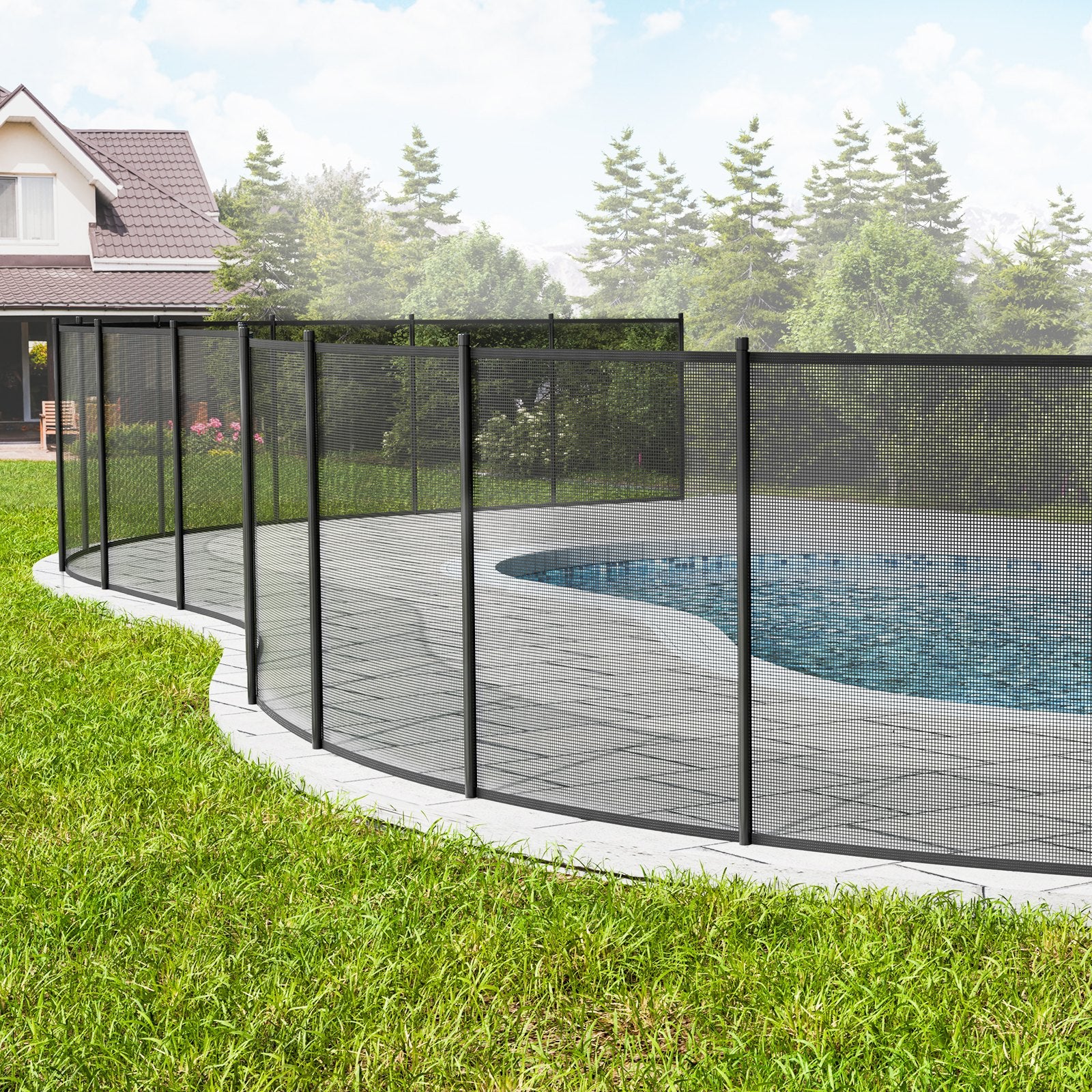 Pool Fence 4 x 108 FT Removable Pool Fences for Inground Pools Outdoor V952-DXYCWL4108FTYMRZ5V0