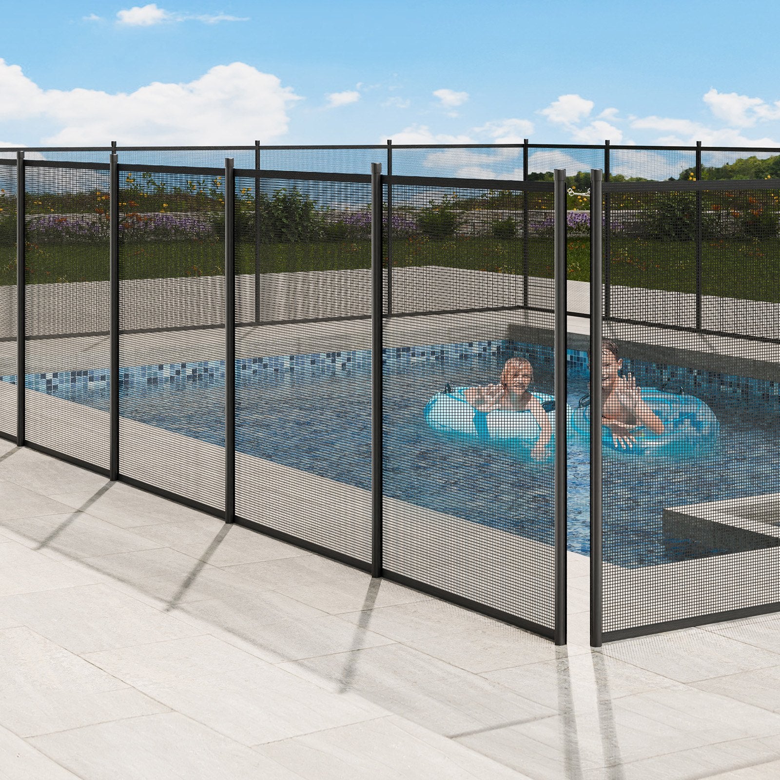 Pool Fence, 4 x 72 FT Pool Fences for Inground Pools, Removable Child Safety Pool Fencing, Easy DIY V952-DXYCWL472FTH8LOXPV0