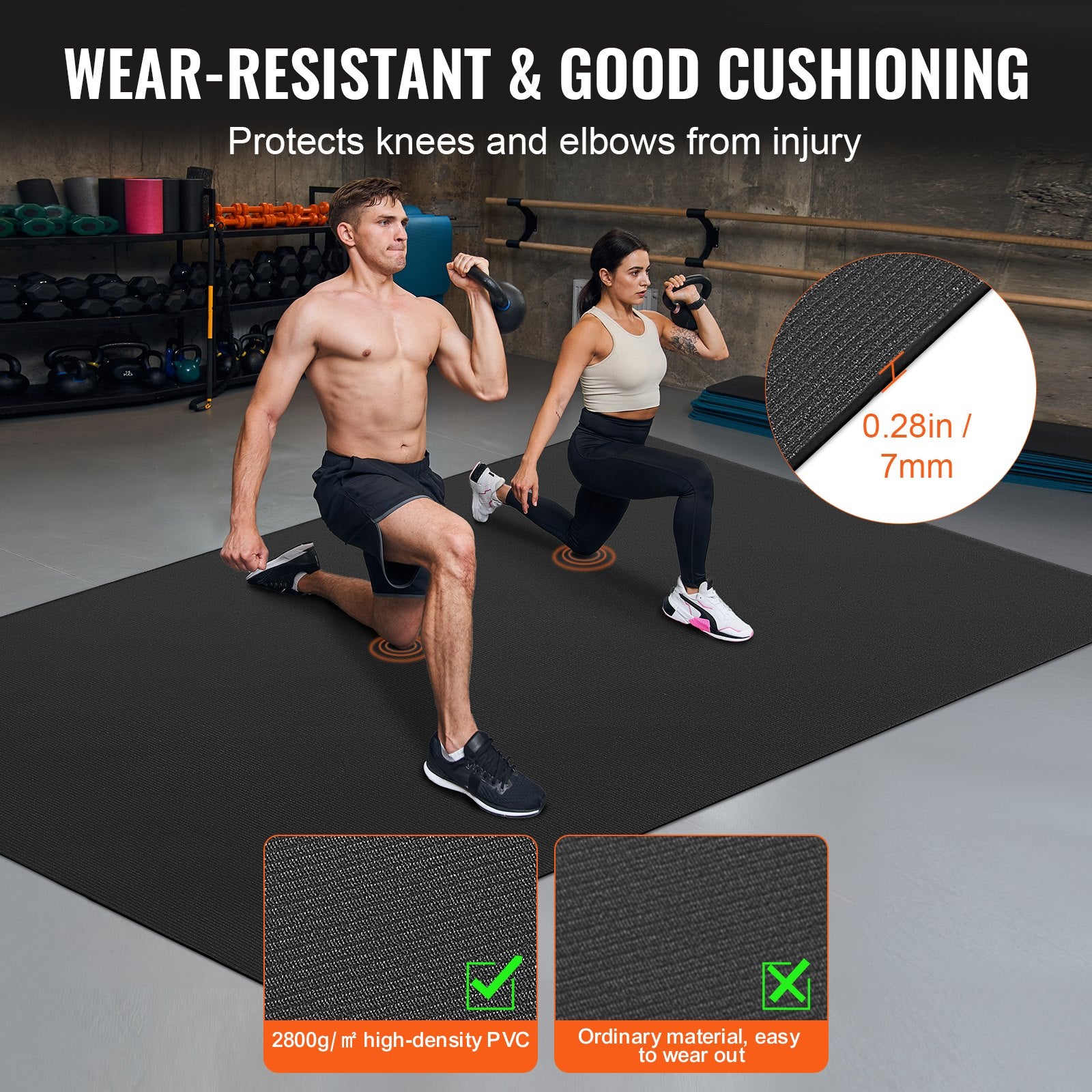 Exercise Mat, Non Slip High Density Premium Yoga Mat, Exercise Yoga Mat for Men & Women, Fitness & Exercise V952-DXYJD5YC8YC0VKN62V0