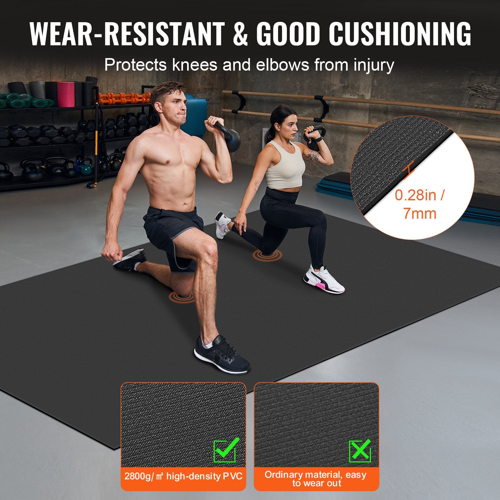 Exercise Mat, Non Slip High Density Premium Yoga Mat, Exercise Yoga Mat for Men Women, Fitness & Exercise Mat V952-DXYJD6YC10YCV2K3FV0