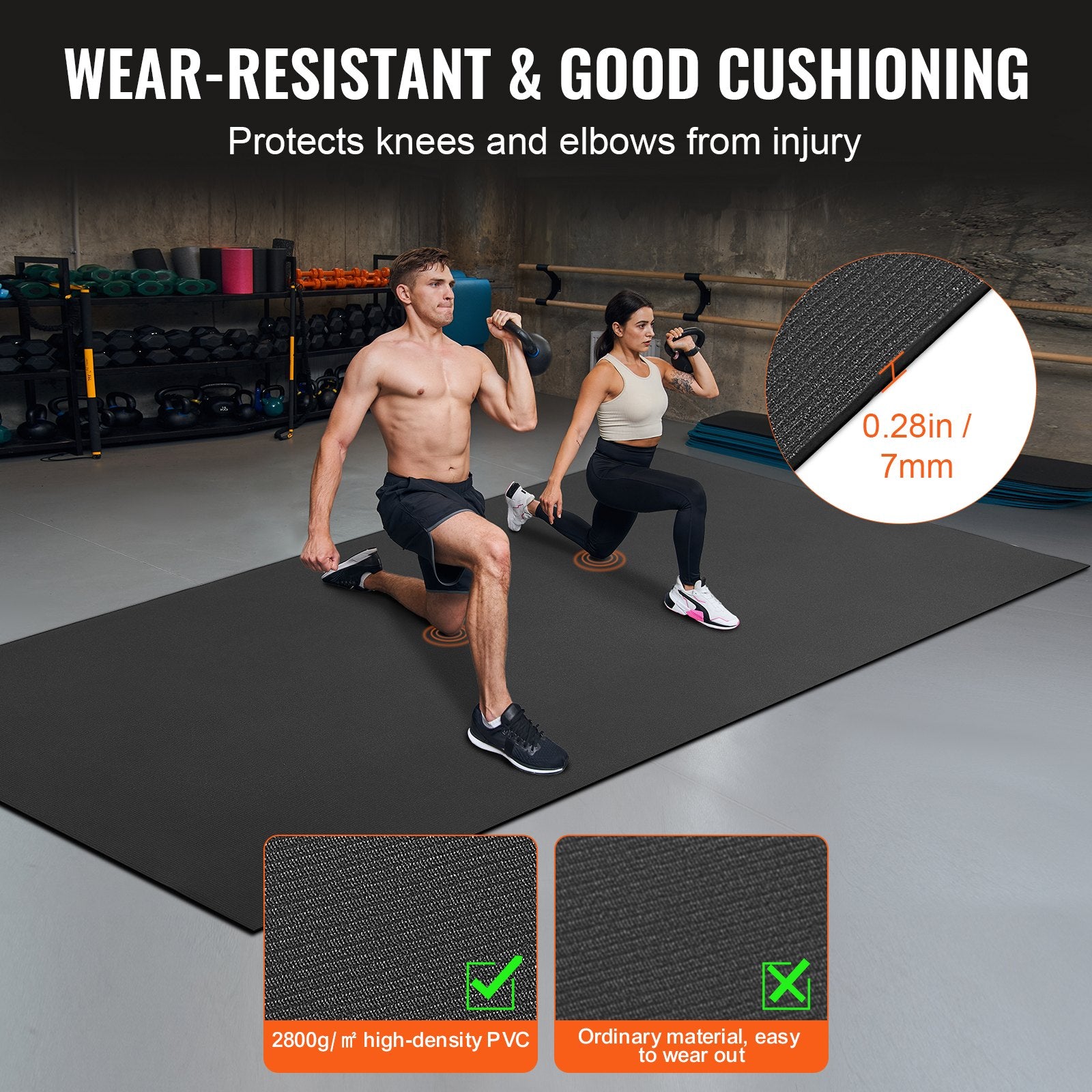 Exercise Mat, Non Slip High Density Premium Yoga Mat, Exercise Yoga Mat for Men Women, Fitness & Exercise Mat V952-DXYJD6YC12YCNHT5EV0
