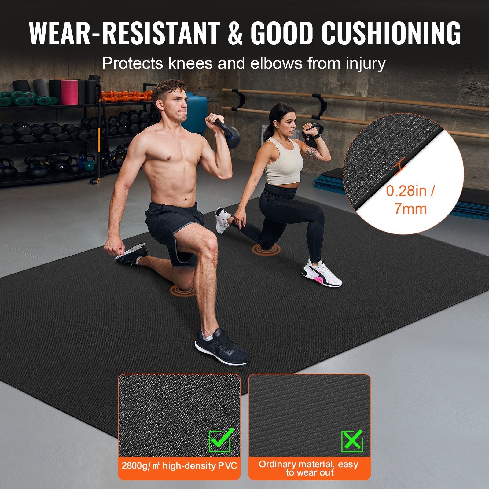 Exercise Mat, Non Slip High Density Premium Yoga Mat, Exercise Yoga Mat for Men & Women, Fitness & Exercise V952-DXYJD6YC8YC0B74WBV0
