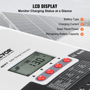 20A MPPT Solar Charge Controller, Auto DC Input, Solar Panel Regulator Charger with LCD Display Temperature V952-DYTYNCDKZQWYXOHN8V9