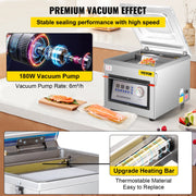 DZ-260C Digital Vacuum Sealer Food Vacuum Sealing Packing Machine 220V V952-DZ-260ZKBZJ400W01V3